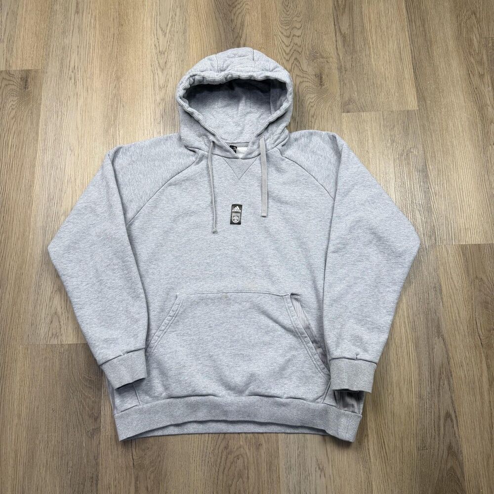 Austin FC Sweatshirt Hoodie Mens Large Gray MLS Soccer Pullover Adidas Fleece